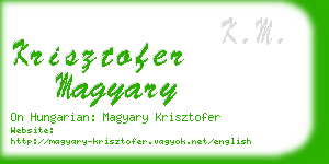krisztofer magyary business card